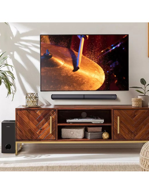 Ultimea Apollo S50 4 1ch Detachable Soundbar with Subwoofer  Bluetooth 5 3  Adjustable Bass Level  3 EQ Modes