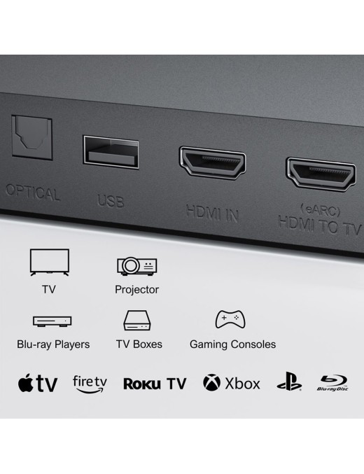 ULTIMEA Poseidon D80 7 1 Channel Soundbar Subwoofer Speaker Kit  Dolby Atmos  460W Peak Power  APP Control  10 Bands Equalizer 