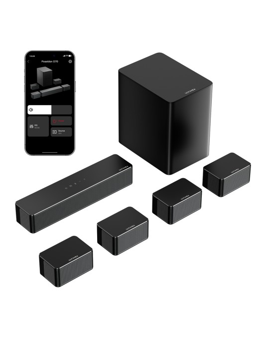 Ultimea Poseidon D70 Soundbar Subwoofer Speaker Kit  7 1 Channel  10 Bands Equalizer  121 Preset EQ Matrices