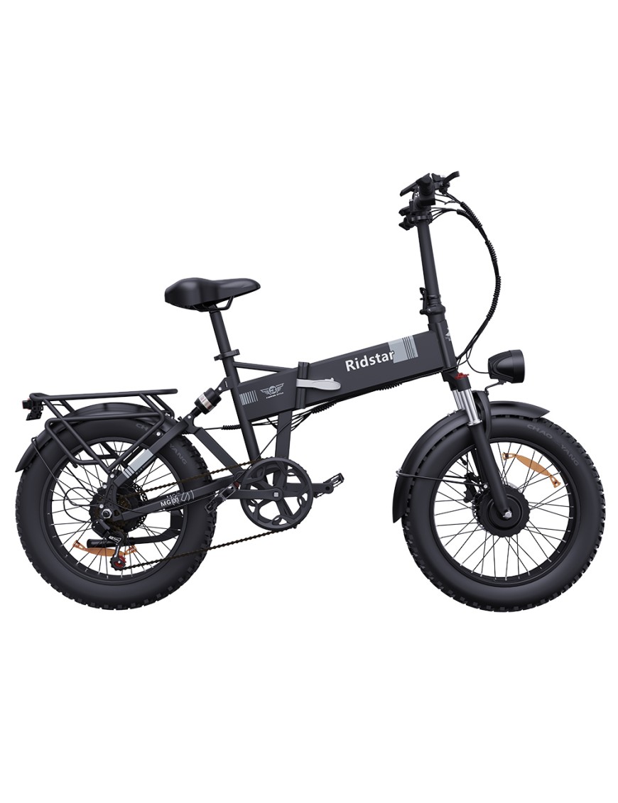 Ridstar H20 Pro Electric Bike  1000W*2 Motor  48V 23AH Battery  20*4 Inch Fat Tires  49km/h Max Speed  112km Range  Hydraulic D