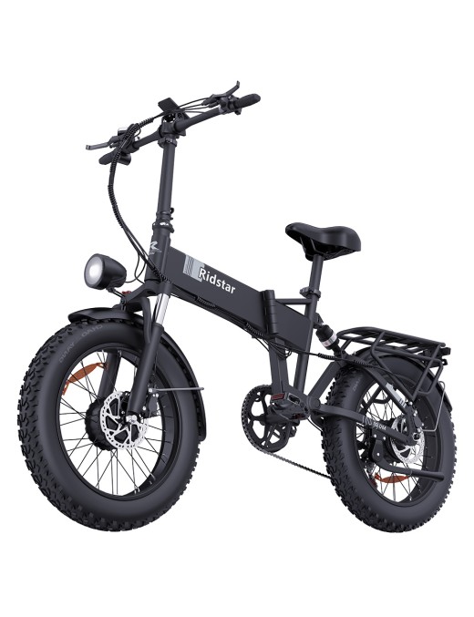 Ridstar H20 Pro Electric Bike  1000W*2 Motor  48V 23AH Battery  20*4 Inch Fat Tires  49km/h Max Speed  112km Range  Hydraulic D